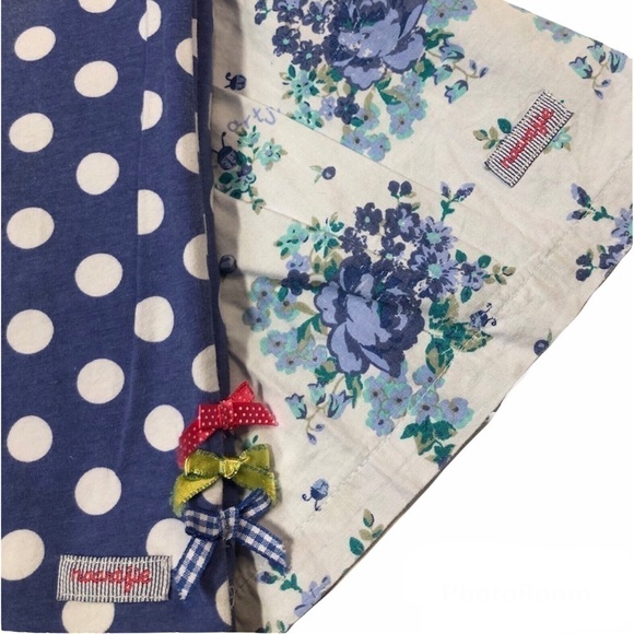 NAARTJIE Floral polka Dot Stripes Dress Shrug Capri Leggings Girl 9 - Picture 2 of 3